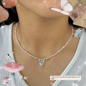 Fairy/Cottage Core inspired beaded necklace🧚‍♀️